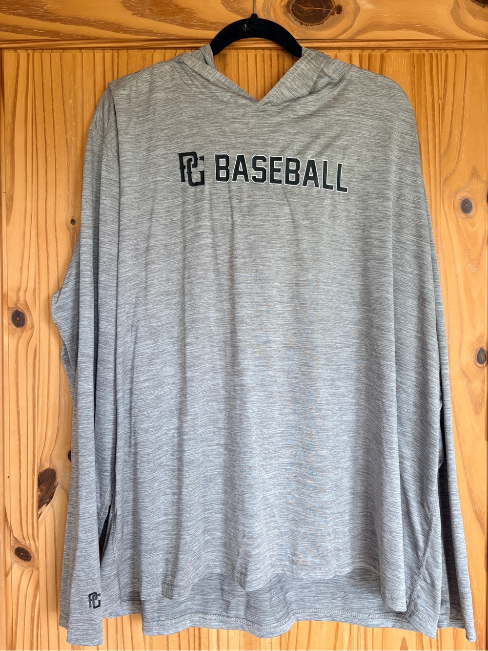 Perfect Game Baseball Gray Hooded Long Sleeve Pullover